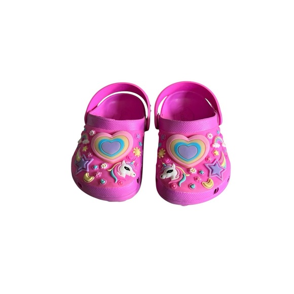 Skechers Girl's Heart Charmer-Girly Land‎ Clog Toddler Girl Size 5 Hot Pink - Picture 2 of 6